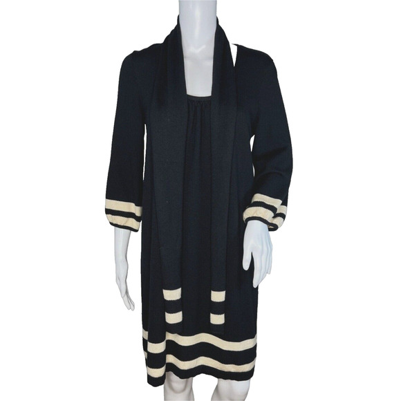 Lilly Pulitzer Dresses & Skirts - Lilly Pulitzer Dress Womens Medium Black‎ Cream Connie Merino Wool Career Preppy